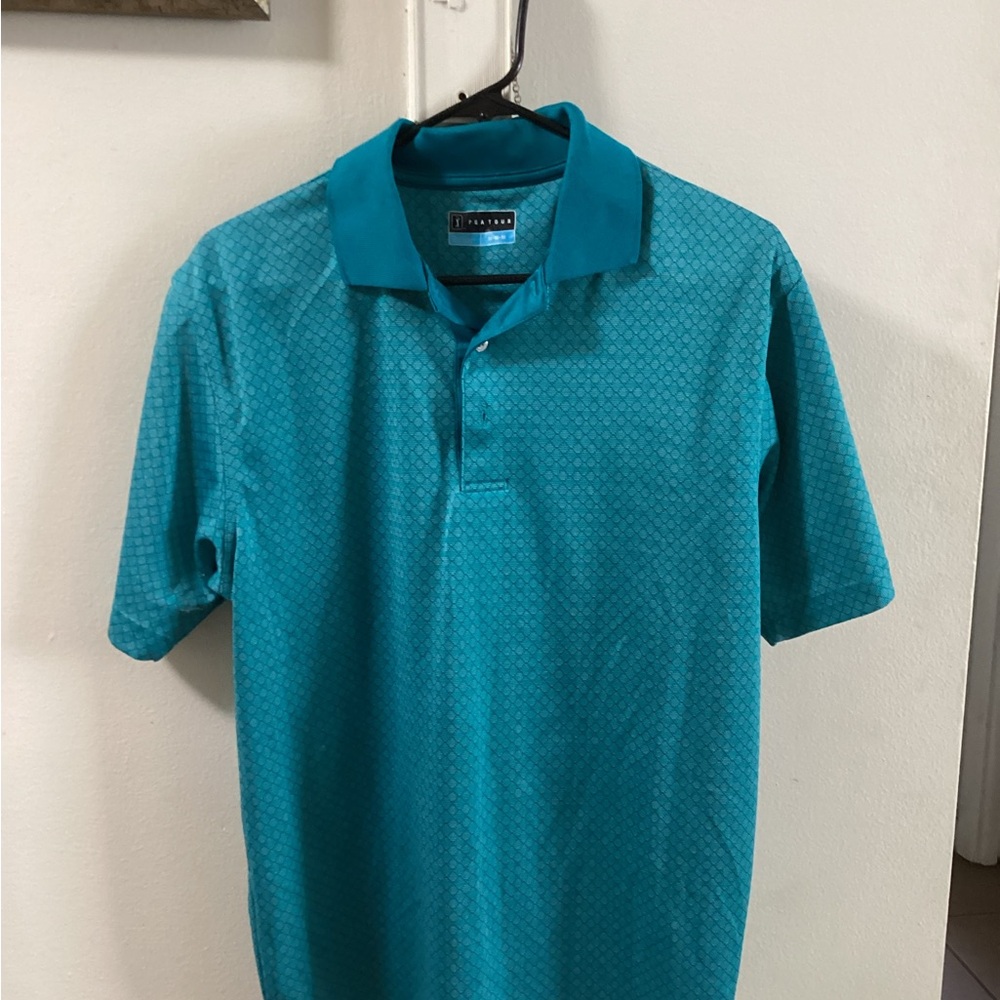 PGA Tour Men's Turquoise Polo Shirt